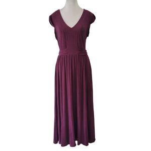 Matilda Jane Size M Purple Tie Waist Maxi Dress Minimalist Chic Casual Flowy